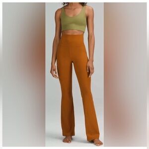 lululemon athletica burnt orange groove nulu high-waisted pants